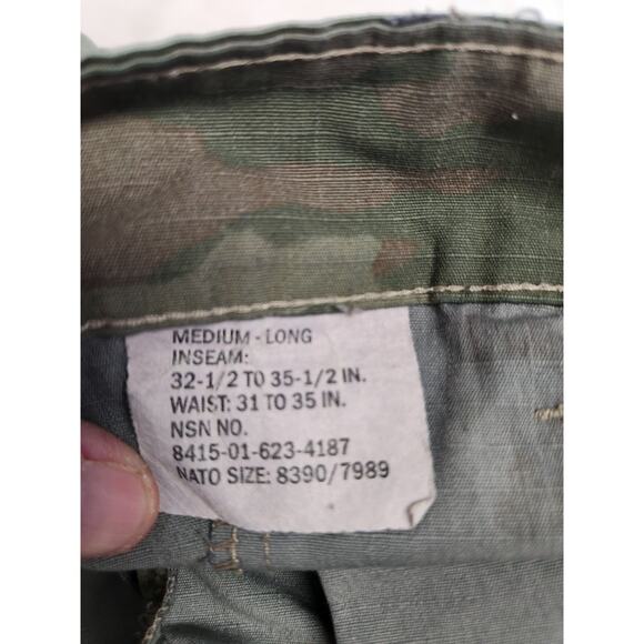 US Army ACU Pants Mens Medium Long OCP Camo Ripstop Cargo Insect Repellent - Picture 5 of 10